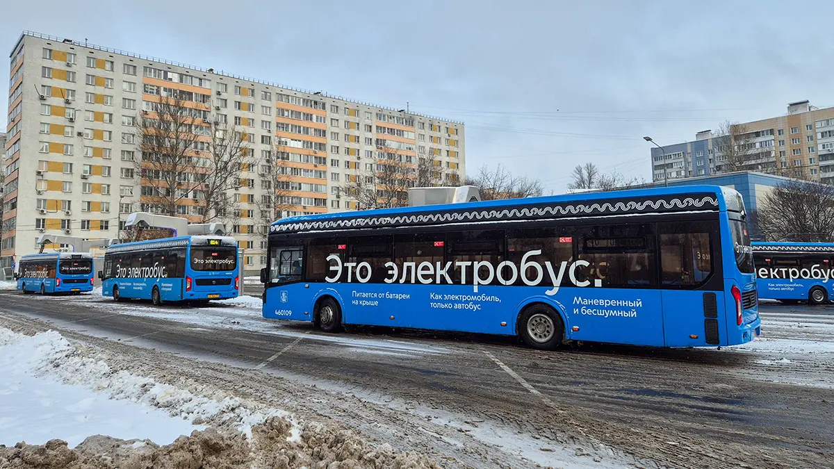 В Москве электробусы вышли на маршрут №155